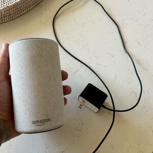 Amazon Echo Smart Speaker in Light Gray